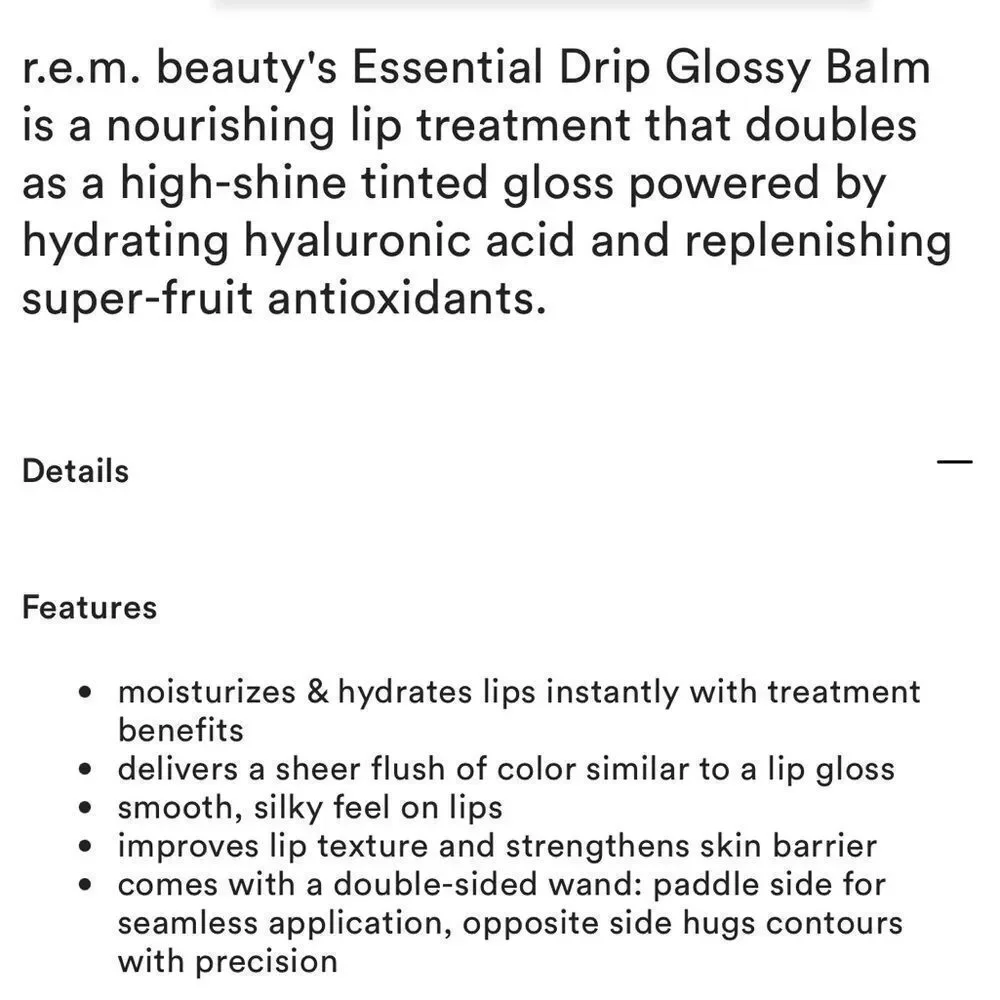 🌻 REM BEAUTY Juice Box Essential Drip Glossy Balm New FullSz